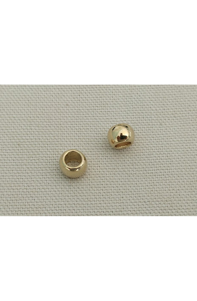 Perle ronde n°20 diamètre 8 mm finition:Dore or fin 24 carats