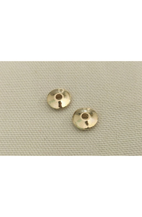 Perle rondelle bombée n°4 finition:Dore or fin 24 carats