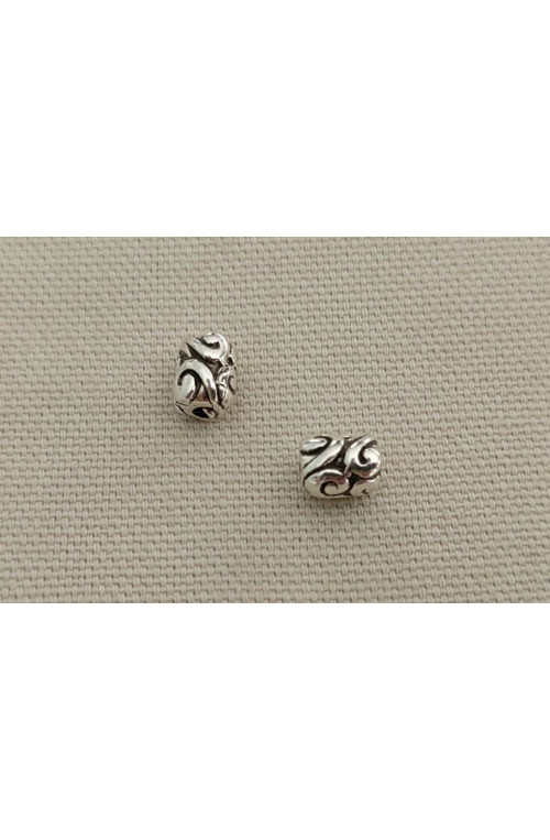 Perle arabesque n°12 perchlo finition:Argent 10 microns