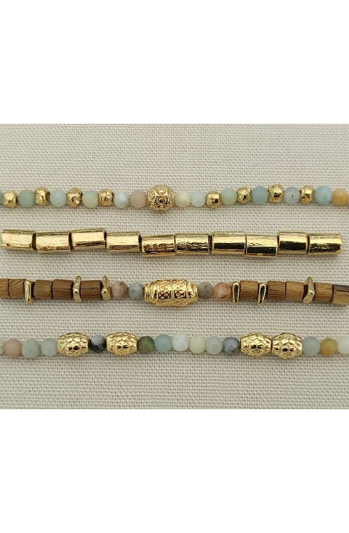 Perle plumetis bombée n°9 perchlo finition:Dore or fin 24 carats