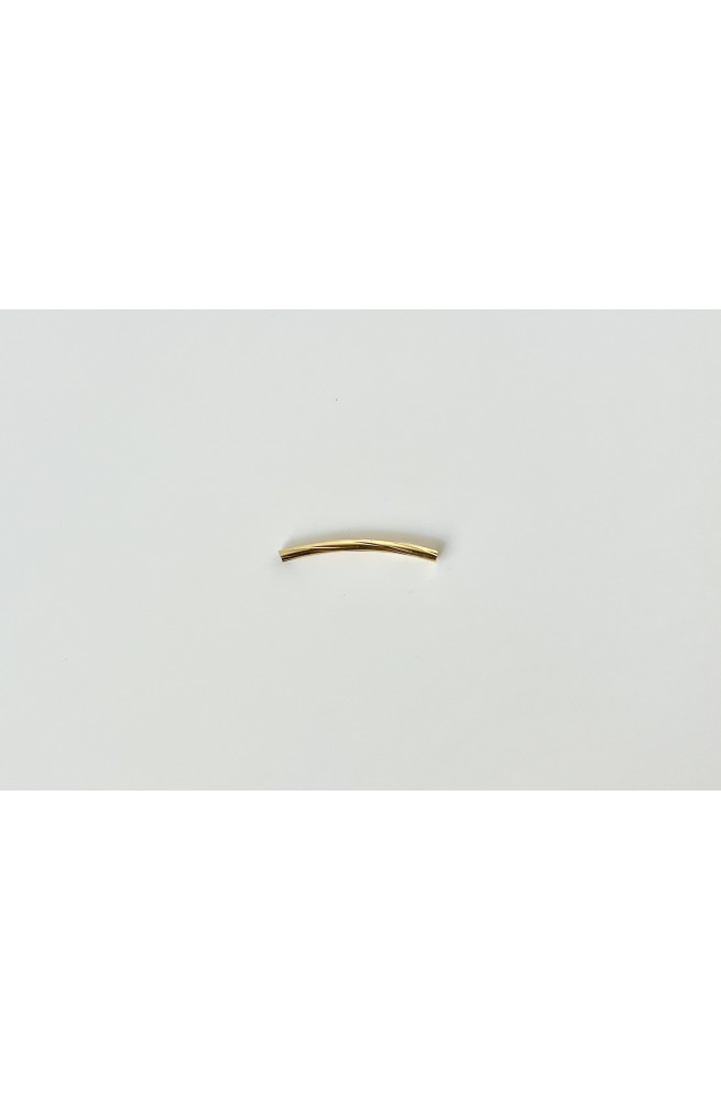 Tube strié 25x2 mm finition:Dore or fin 24 carats