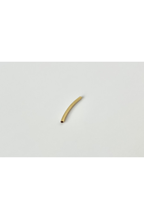 Tube strié 25x2 mm finition:Dore or fin 24 carats