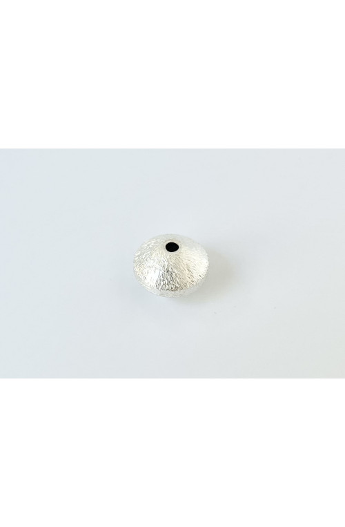 Perle toupie brossée dorée finition:Argent 10 microns