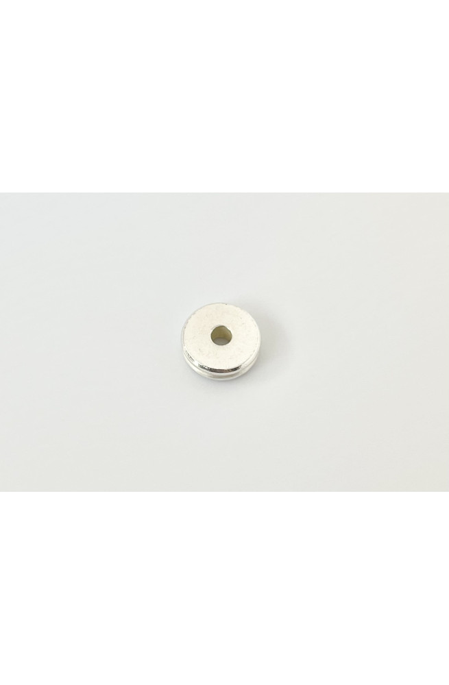 Rondelle double dorée 8mm finition:Argent 10 microns