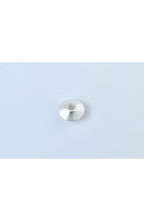 Perle toupie lisse dorée finition:Argent 10 microns