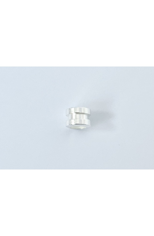 Rondelle double dorée 5x4mm finition:Argent 10 microns