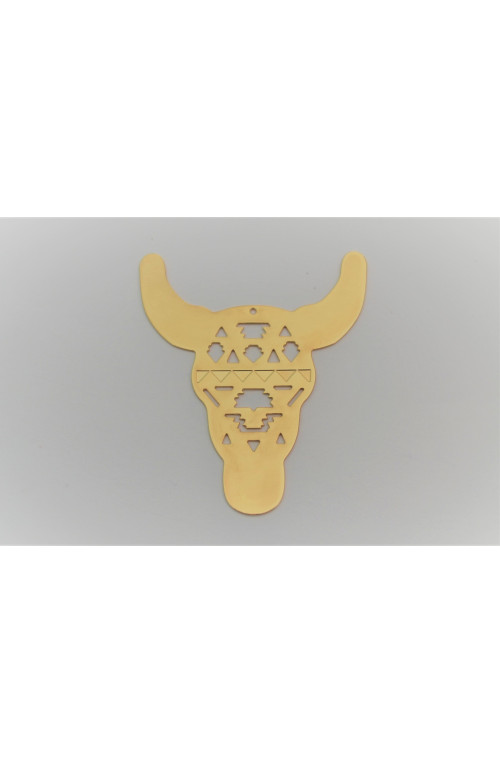Taureau amerindien xl 70% finition:Dore or fin 24 carats