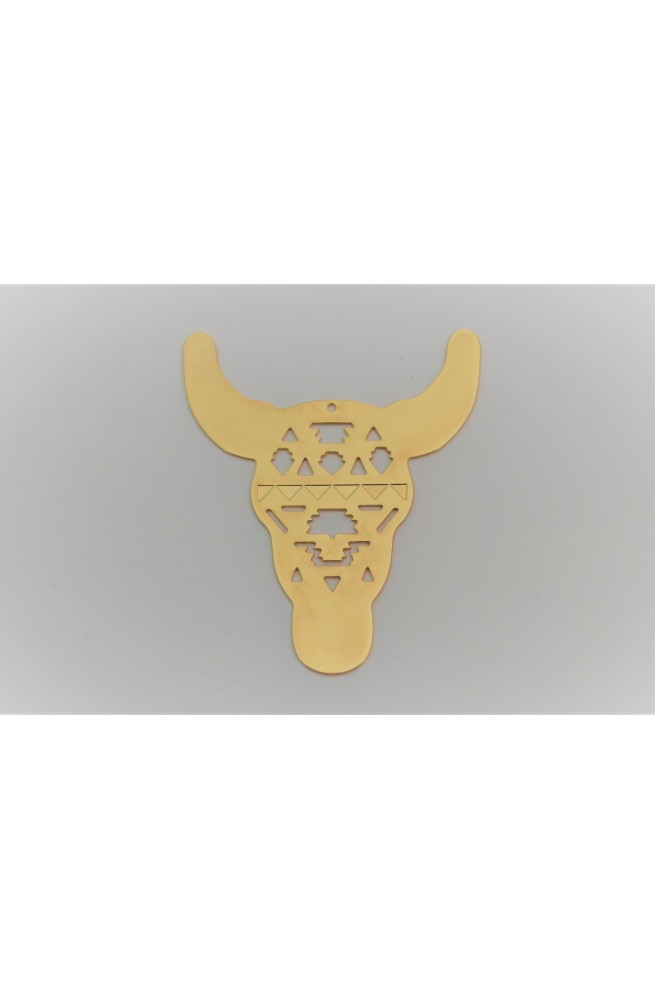 Taureau amerindien xl 70% finition:Dore or fin 24 carats