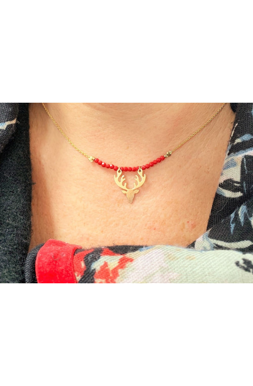 Renne de noel 60% finition:Dore or fin 24 carats