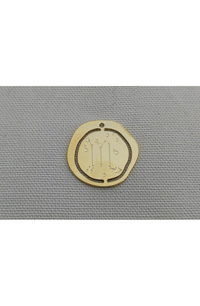 Pendentif astre constellation 50% finition:Dore or fin 24 carats