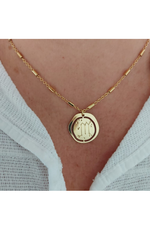 Pendentif astre constellation 50% finition:Dore or fin 24 carats