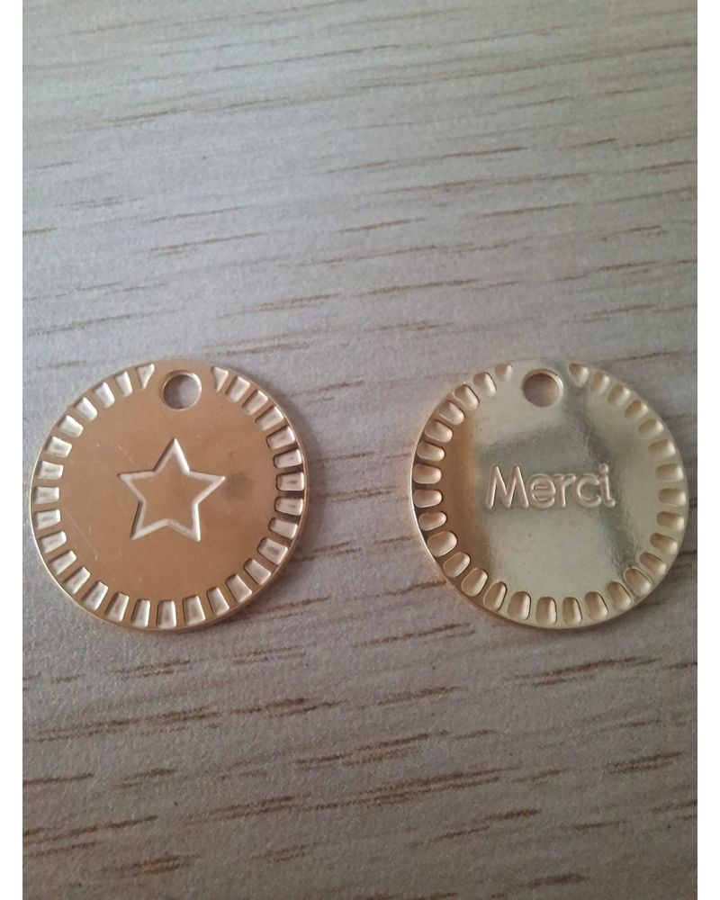 Médaille MERCI diamètre 17 mm